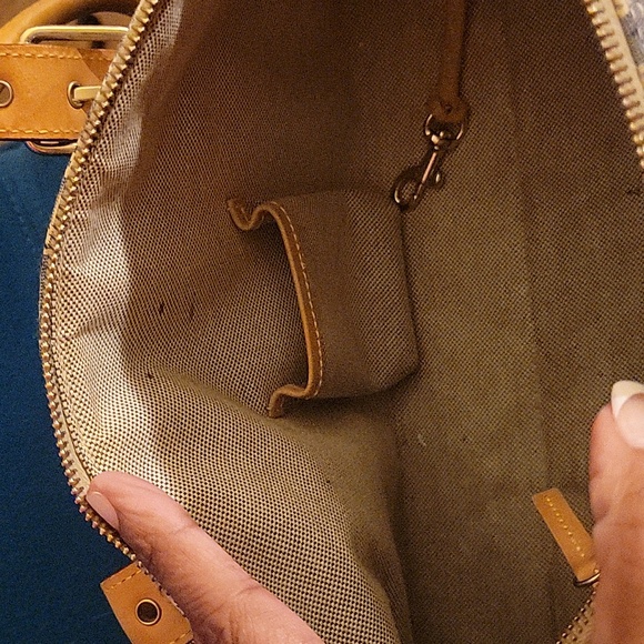 DOONEY & BOURKE LIGHT DENIM PURSE WITH SHORT CROSSBODY STRAP - Picture 9 of 9